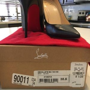 Christian Louboutin décollete black heels 38.5